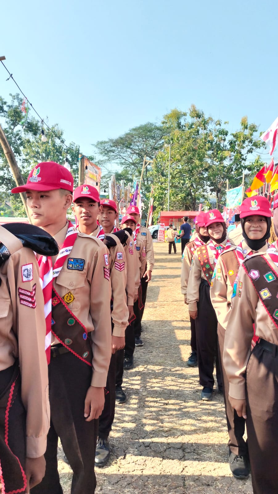 Purna Jamnas XII, Kontingen Kwarcab Mojokerto Tampil Meriahkan Apel Besar HUT Pramuka ke-65